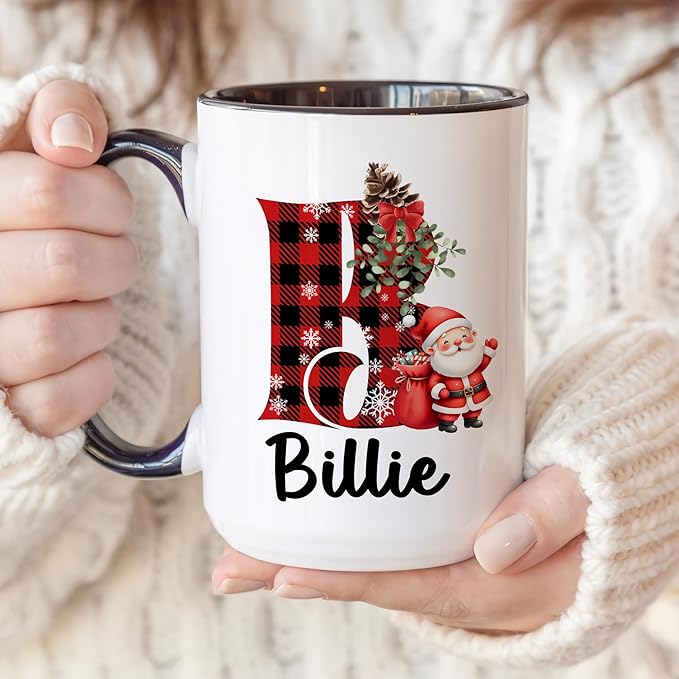 Personalized Funny Christmas Hot Cocoa Mug – Custom Ceramic Santa Gift Cup with Holiday Design – Unique White Elephant Exchange Present, Gag Gift, Coffee or Cocoa Cup