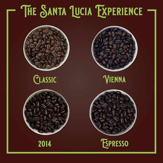 Santa Lucia Coffee Café Crema Espresso Roast Coffee - Specialty Volcanic Nicaraguan Espresso Roast - Farm-Direct, Low-Acid - Dense Golden Crema - 91-Point, Small-Batch - Ground - 16oz (Pack of 1)