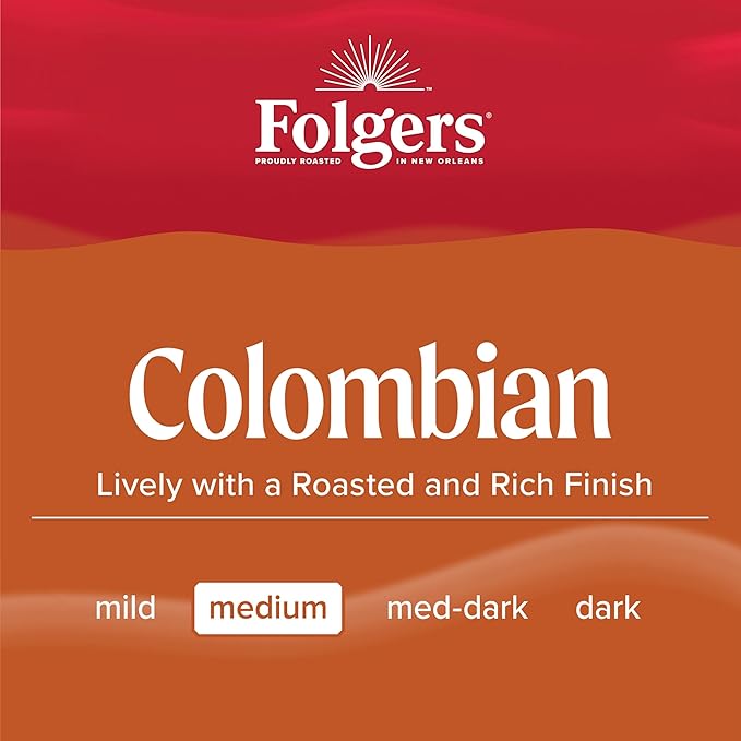 Folgers Colombian Decaf Medium Roast Coffee, 12 Keurig K-Cup Pods