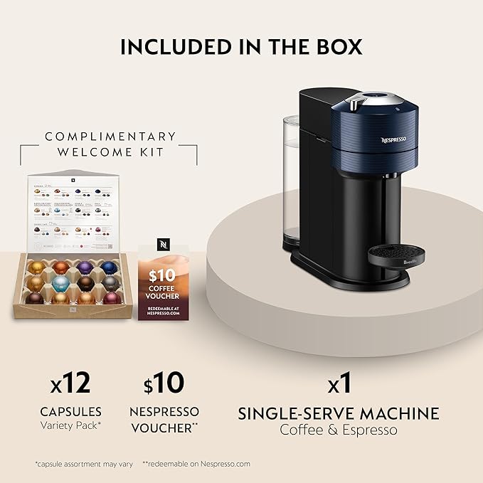 Nespresso Vertuo Next Coffee and Espresso Maker by Breville, Navy
