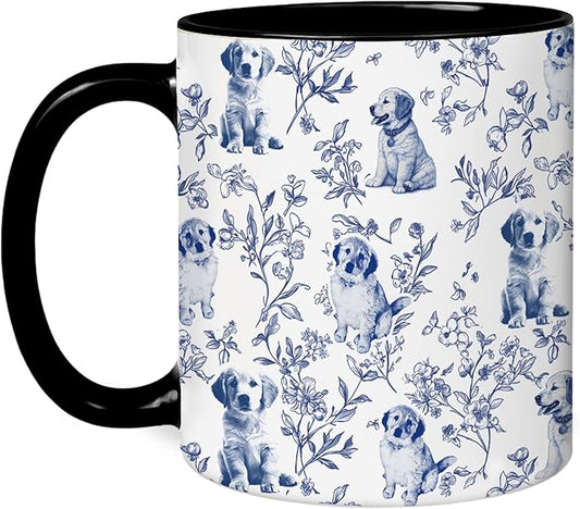 Personalized Dog Mug Custom Pet Portrait Coffee Cup With Photo, Unique Dog Lover Gift For Women And Men, Cute Puppy Pattern Tea Cup, Customizable Ceramic Name Mug For Pet Owners