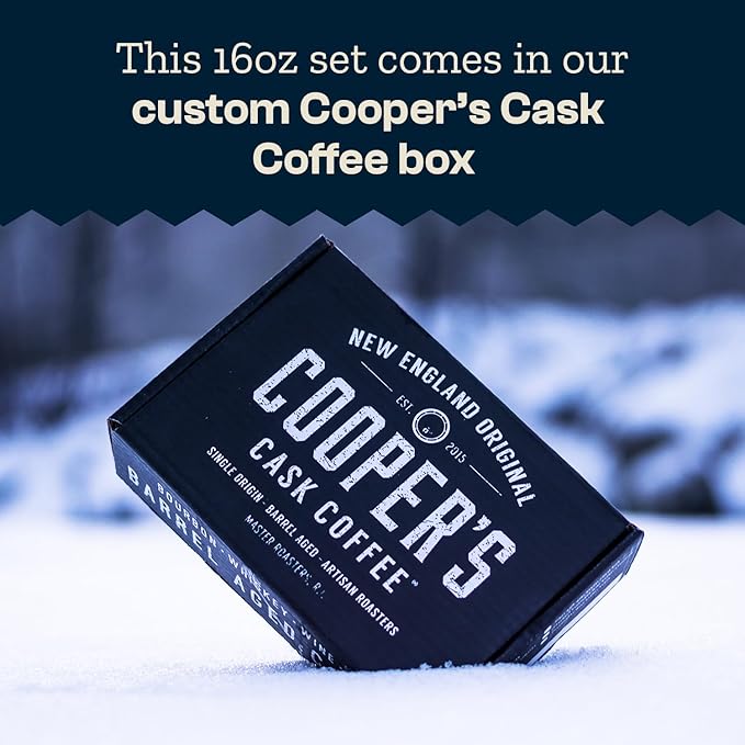 Gourmet Coffee Sampler Gift Box Set, Roasted Coffee Ground, Sumatra Dark, Kenya AA Medium-Dark, Rwanda Medium, Natural Ethiopian Light, Ground, 4 Bags, 16 oz Total