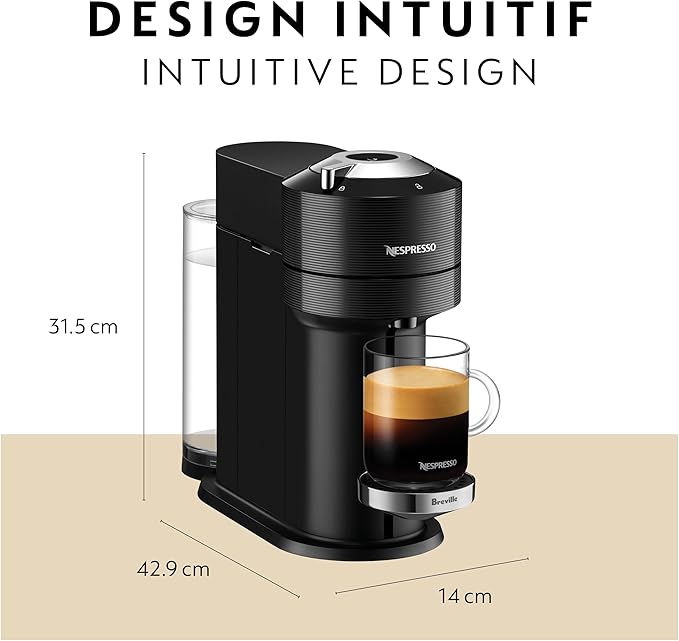 Nespresso Vertuo Next Premium Coffee and Espresso Maker by Breville with Aeroccino Milk Frother