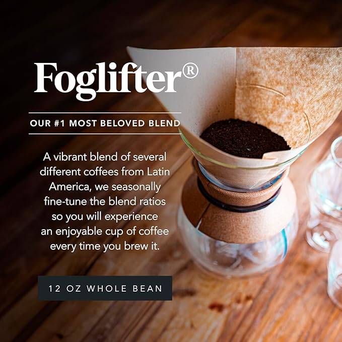 Carmel Valley Coffee Roasting - Whole Bean Coffee Foglifter - Certified Organic French Dark Roast, Premium Coffee - 12 Oz Bag, 1 Pack