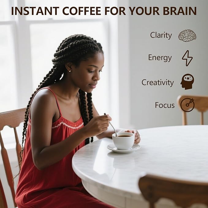 Instant Coffee Packets 30 Packs, Medium Roast Sugar Free Black Coffee Single Serve, 100% Arabica Beans (2oz / 60g), Hot or Iced Instant Coffee Powder Bulk for Camping Fitness Office Holiday Gifts