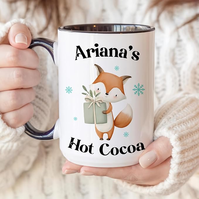 Personalized Custom Photo Coffee Mug – Unique Hot Cocoa Cup with Name – Holiday Christmas Gift for Dad, Mom, Friends – Custom Ceramic Coffee Cup Keepsake