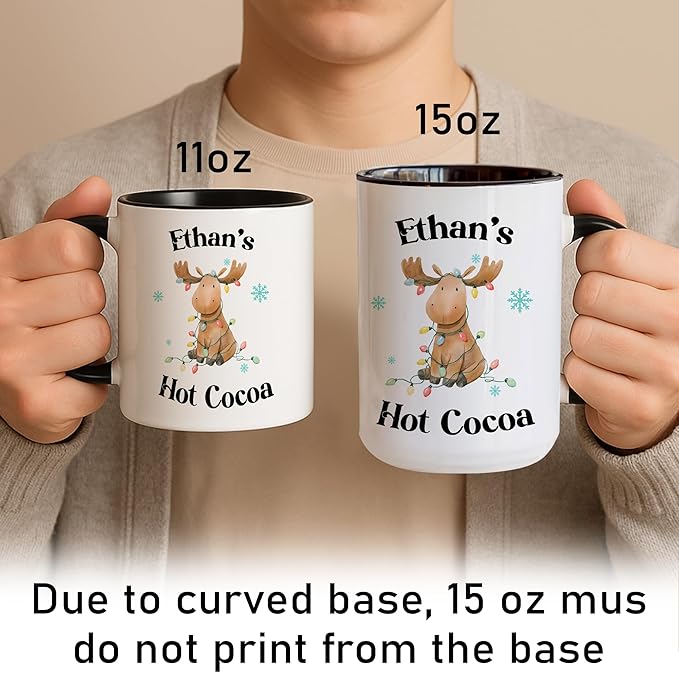 Personalized Custom Photo Coffee Mug – Unique Hot Cocoa Cup with Name – Holiday Christmas Gift for Dad, Mom, Friends – Custom Ceramic Coffee Cup Keepsake