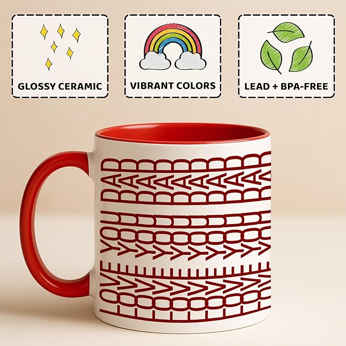 Personalized Funny Hidden Message Coffee 11Oz & 15Oz Mug - Customizable Funny Birthday & Christmas Gift for Mom, Dad, Friends, Wife, Husband - Custom Message Included