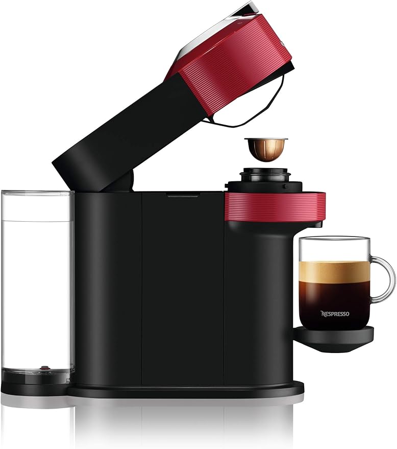 Nespresso Vertuo Next Coffee and Espresso Machine by Breville with Milk Frother, 1.1 liters, Cherry