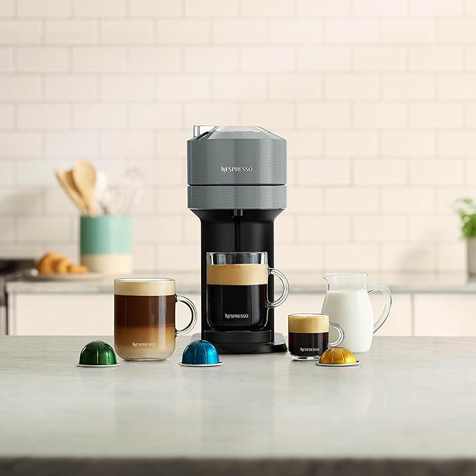 Nespresso Vertuo Next Coffee and Espresso Maker by Breville, Light Grey