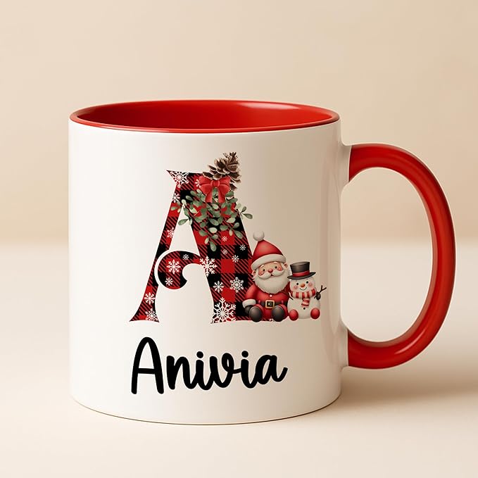 Personalized Funny Christmas Hot Cocoa Mug – Custom Ceramic Santa Gift Cup with Holiday Design – Unique White Elephant Exchange Present, Gag Gift, Coffee or Cocoa Cup