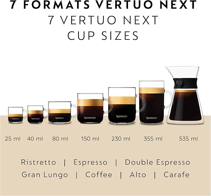 Nespresso Vertuo Next Coffee and Espresso Maker by Breville, Light Grey