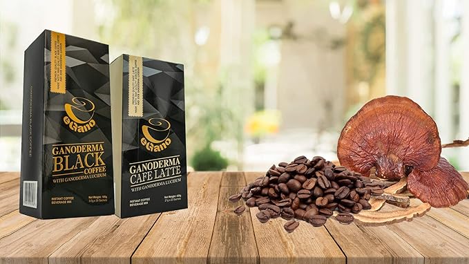 1 Box eGano Ganoderma Black Coffee (3.5g x 30 Sachets) - Premium Quality Instant Coffee With Ganoderma Lucidum Extract