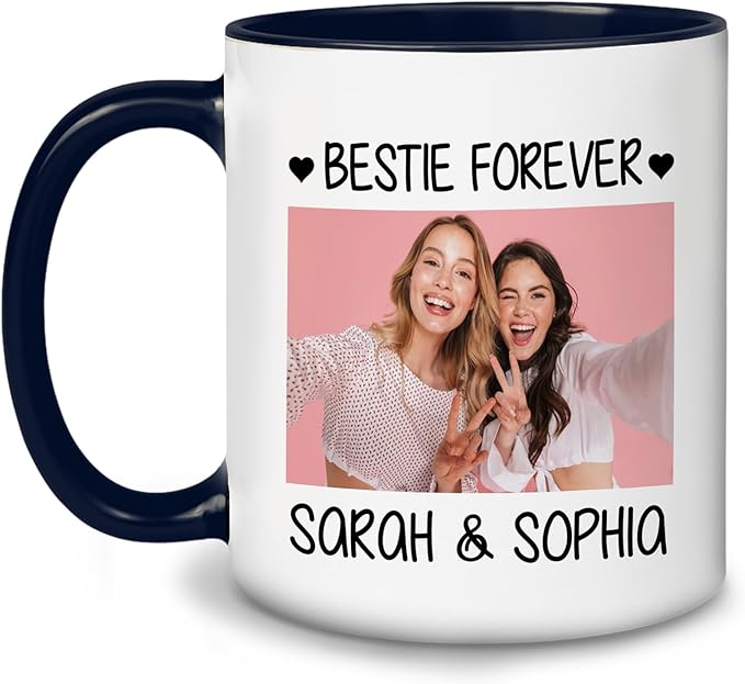 Personalized Best Friend Birthday Gifts For Women, Custom Photo Best Friend Mug, Gifts For Friends, Long Distance Friend Birthday Gifts, My Best Friend's Wedding Mug