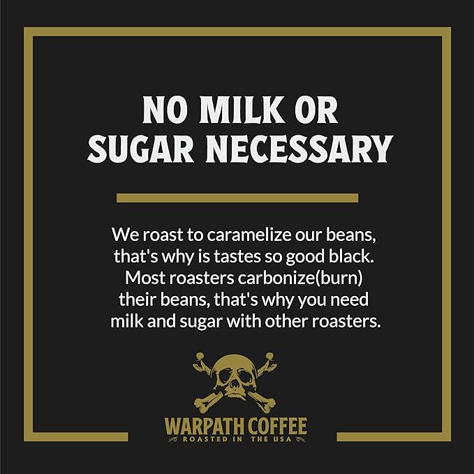 Warpath Coffee Light Roast Whole Bean Coffee, Dark Chocolate Blend, High Caffeine, Extra Strong Roasted 100% Arabica Coffee Whole Beans, Rich Aroma, Full Bodied Intense Cup, Created by Navy SEALs 12oz