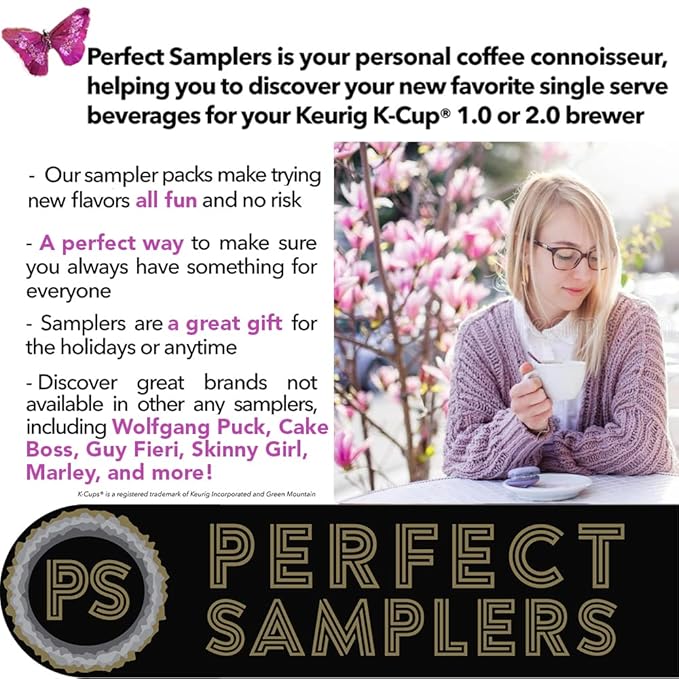 Coffee Pods Variety Pack Sampler, Coffee Lovers Single-Serve Capsules & Pods For Keurig K Cup Machines, Assorted Variety Pack, 40 Count