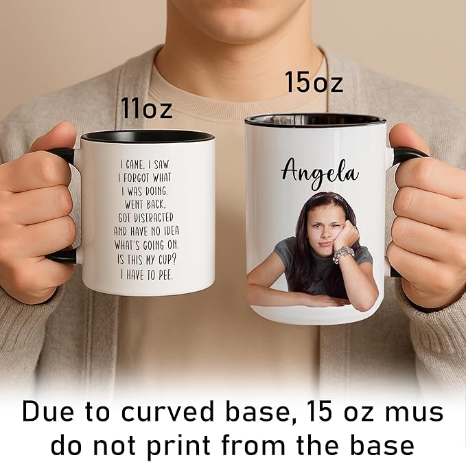Personalized Funny Coffee Mug – Custom Name Gag Gift Cup with Photo and Hilarious Quote – Unique White Elephant Exchange Christmas Mug for Men, Women, Mom, Dad, Friends