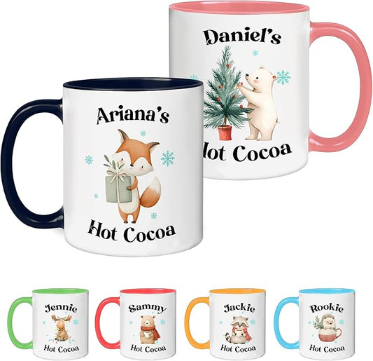Personalized Custom Photo Coffee Mug – Unique Hot Cocoa Cup with Name – Holiday Christmas Gift for Dad, Mom, Friends – Custom Ceramic Coffee Cup Keepsake