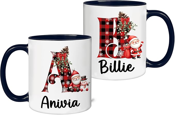 Personalized Funny Christmas Hot Cocoa Mug – Custom Ceramic Santa Gift Cup with Holiday Design – Unique White Elephant Exchange Present, Gag Gift, Coffee or Cocoa Cup