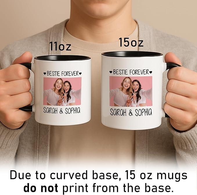 Personalized Best Friend Birthday Gifts For Women, Custom Photo Best Friend Mug, Gifts For Friends, Long Distance Friend Birthday Gifts, My Best Friend's Wedding Mug