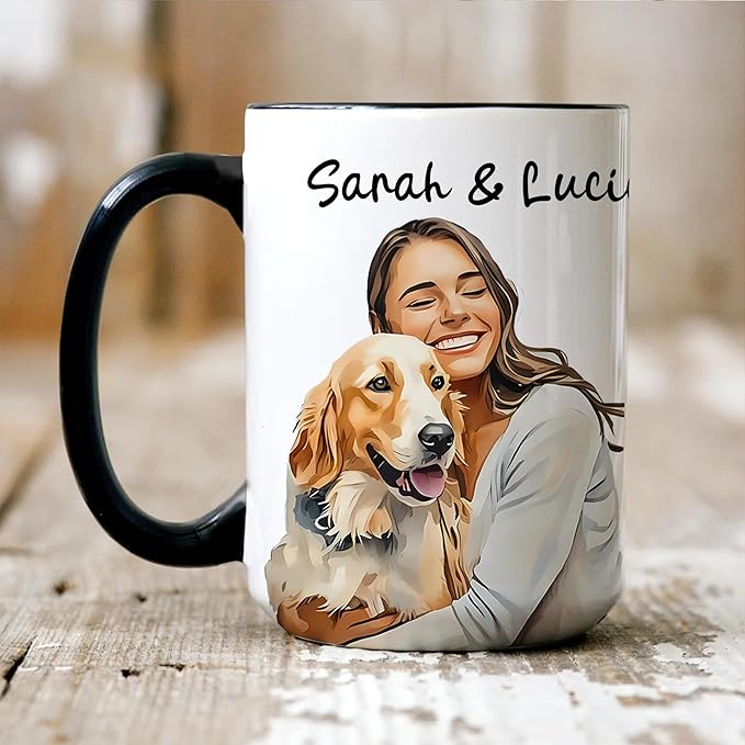 Personalized Dog Mug With Custom Photo And Name Life Is Better With A Dog Coffee Cup Gift For Dog Lovers Women Men Pet Owners Unique Personalized Dog Mom Dad Gift Ceramic Drinkware