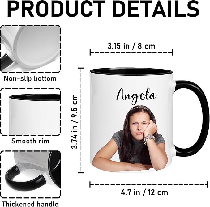 Personalized Funny Coffee Mug – Custom Name Gag Gift Cup with Photo and Hilarious Quote – Unique White Elephant Exchange Christmas Mug for Men, Women, Mom, Dad, Friends