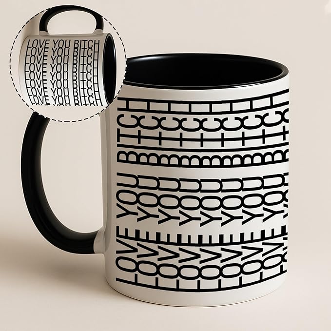 Personalized Funny Hidden Message Coffee 11Oz & 15Oz Mug - Customizable Funny Birthday & Christmas Gift for Mom, Dad, Friends, Wife, Husband - Custom Message Included