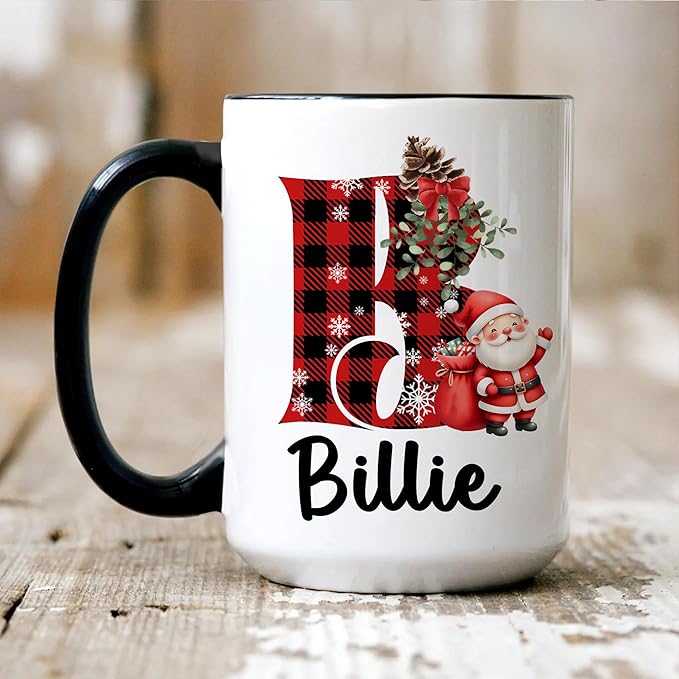 Personalized Funny Christmas Hot Cocoa Mug – Custom Ceramic Santa Gift Cup with Holiday Design – Unique White Elephant Exchange Present, Gag Gift, Coffee or Cocoa Cup