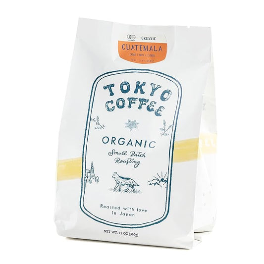 TOKYO COFFEE Organic Guatemala Whole Coffee Beans, 12oz Bag, Medium-Dark Roast, Single Origin Huehuetenango, 100% Arabic for a Smooth & Nutty Brew
