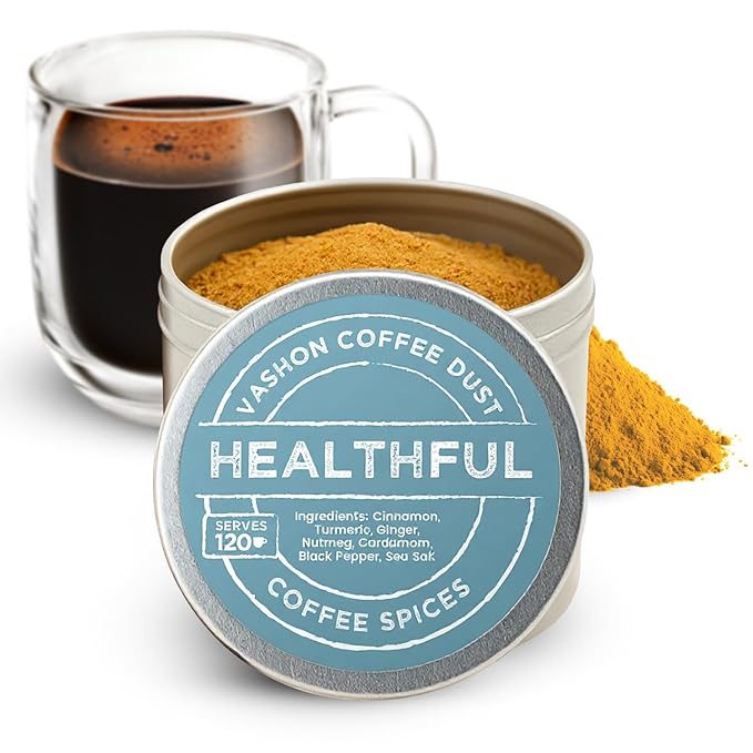 Coffee Dust Flavoring Powder Healthful (120 Servings) – Coffee Dusting Flavor Variety Pack, All Natural Syrup Alternative, Adds Aroma, Taste & Wellness to Drinks & Tea