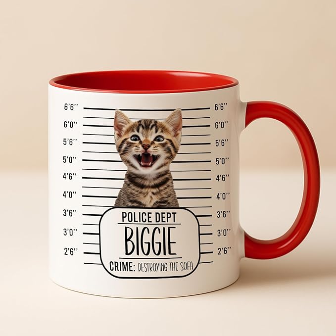 Personalized Dog Line Art From Photo Mug – Unique Gift for Dog Mom, Dad & Pet Lovers – Custom Dog Photo and Name Printed on Ceramic Mug (DCTQ0918CL06C)