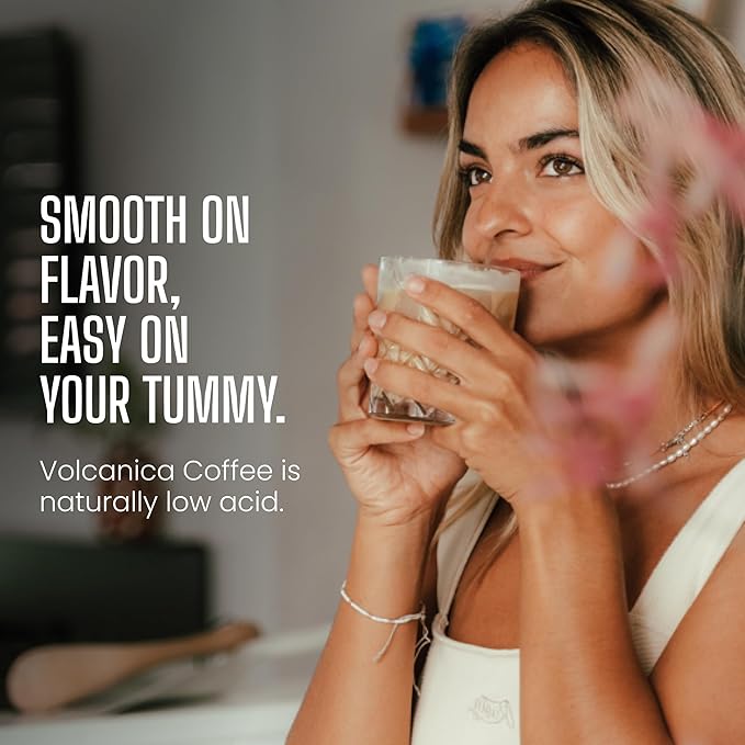 Volcanica Espresso Whole Beans Coffee, Dark Roast 100% Arabica, Espresso Roast, Bold Sweet Flavor, Fresh Roasted, Kosher, Vegan, Gluten-Free, 16 oz