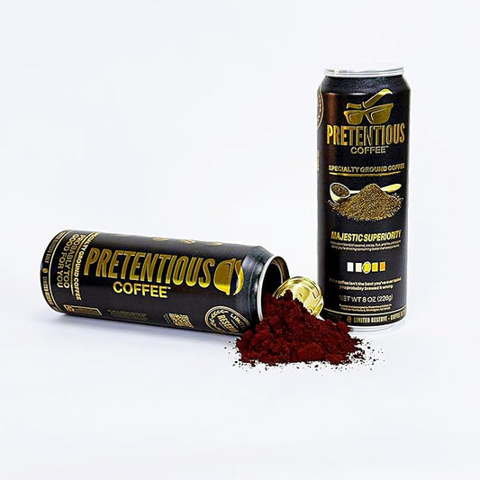 Pretentious Coffee - Majestic Superiority - Medium Roast - 1/2lb Can, Ground Coffee