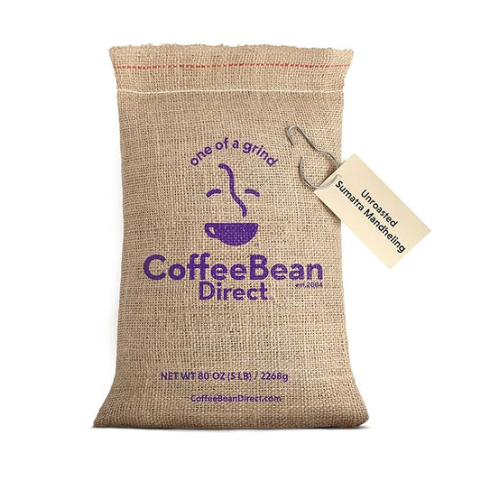 Coffee Bean Direct Unroasted Sumatra Mandheling, 5 Pound (Pack of 1)