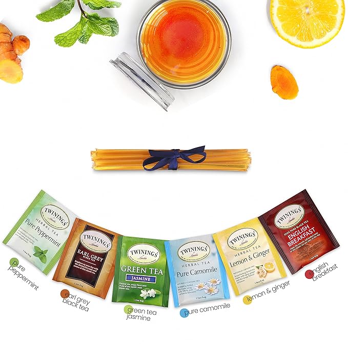 Tea and Coffee Lovers Gift Set - Includes Temperature Retention Cup, 3 Fresh Roasted Full Pot Ground-Coffee Samplers, 6 Special Blend Teabags & Honey Presented in Beautiful Gift Bag For Women & Men