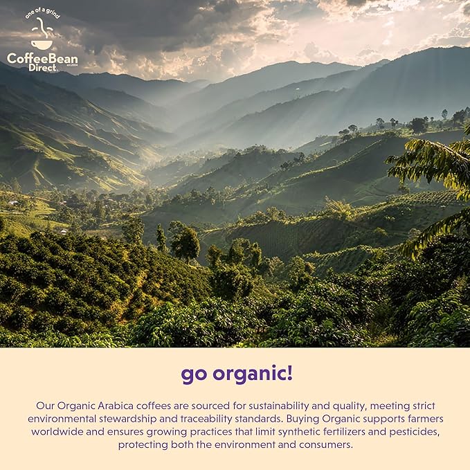 Coffee Bean Direct Organic Single Origin Coffee Variety Bundle – Bali Blue Moon & Colombian, Whole Bean, Light Roast, 1 Pound Bags (Pack of 2)