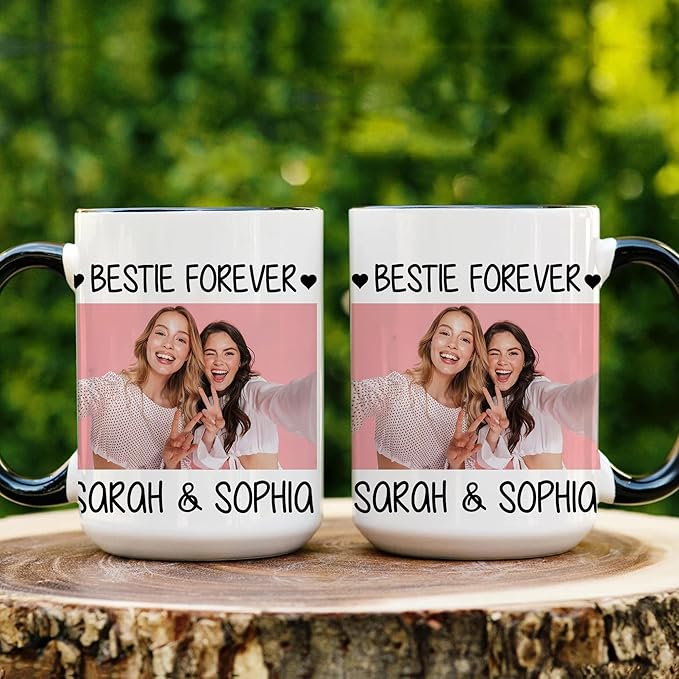 Personalized Best Friend Birthday Gifts For Women, Custom Photo Best Friend Mug, Gifts For Friends, Long Distance Friend Birthday Gifts, My Best Friend's Wedding Mug
