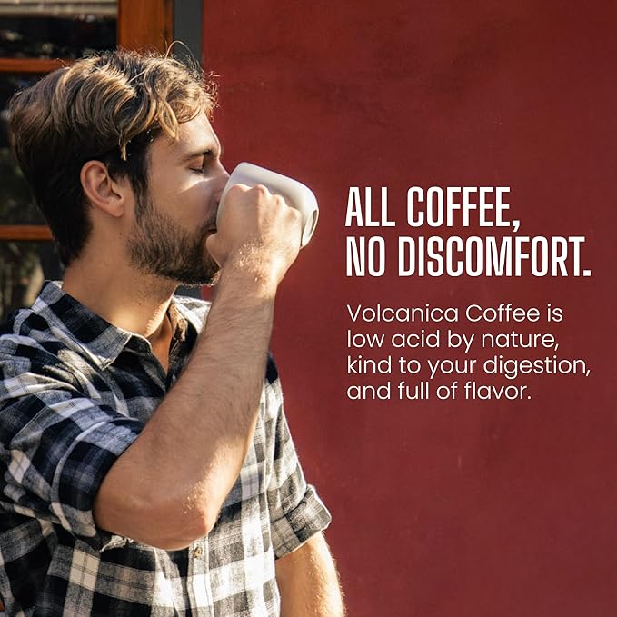 Volcanica Espresso Whole Beans Coffee, Dark Roast 100% Arabica, Espresso Roast, Bold Sweet Flavor, Fresh Roasted, Kosher, Vegan, Gluten-Free, 16 oz