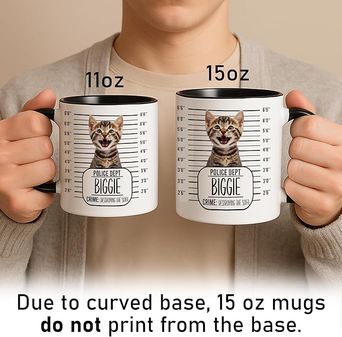 Personalized Dog Line Art From Photo Mug – Unique Gift for Dog Mom, Dad & Pet Lovers – Custom Dog Photo and Name Printed on Ceramic Mug (DCTQ0918CL06C)