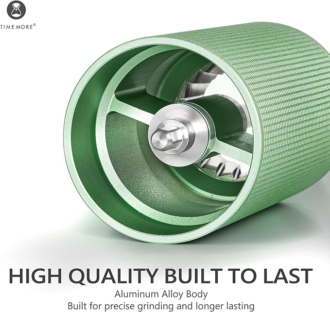 TIMEMORE Chestnut C3 ESP Pro Hand Coffee Grinder, Stainless Steel S2C Conical Burr Manual Coffee Grinder with Foldable Handle, Adjustable Grind Setting for Espresso to French Press - Green