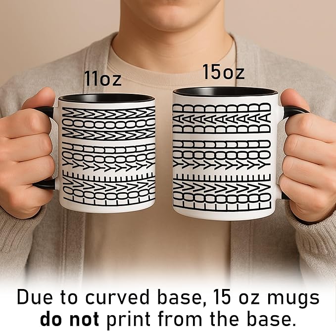 Personalized Funny Hidden Message Coffee 11Oz & 15Oz Mug - Customizable Funny Birthday & Christmas Gift for Mom, Dad, Friends, Wife, Husband - Custom Message Included