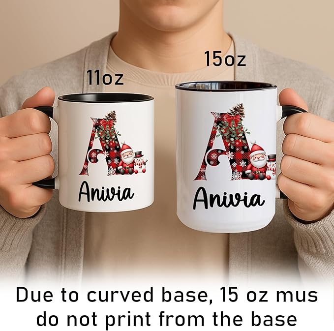 Personalized Funny Christmas Hot Cocoa Mug – Custom Ceramic Santa Gift Cup with Holiday Design – Unique White Elephant Exchange Present, Gag Gift, Coffee or Cocoa Cup