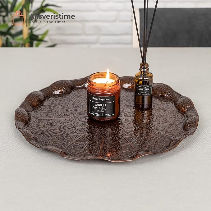 Alisveristime 27 Pc Turkish Greek Arabic Coffee Espresso Cup Saucer Set (Gelincik) (Copper)