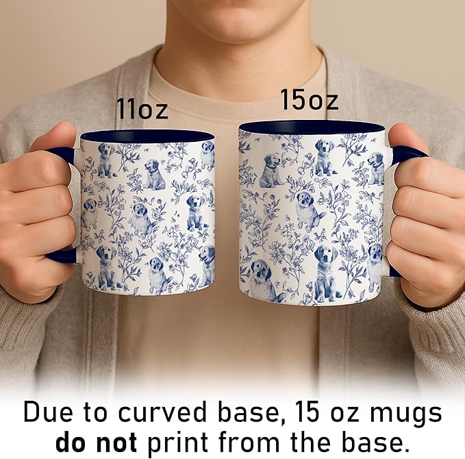 Personalized Dog Mug Custom Pet Portrait Coffee Cup With Photo, Unique Dog Lover Gift For Women And Men, Cute Puppy Pattern Tea Cup, Customizable Ceramic Name Mug For Pet Owners