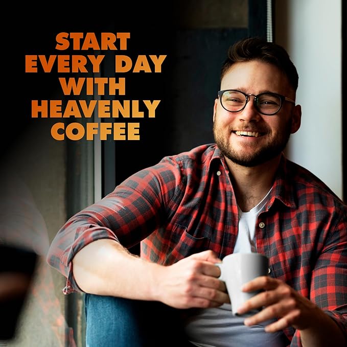 Chock Full o' Nuts Heavenly Original Decaf Ground Coffee – Premium Beans in Recyclable Steel Can – Rich Flavor & Aroma, Medium Roast – Perfect for Drip, Pour-Over, Percolator – 24 Oz Can