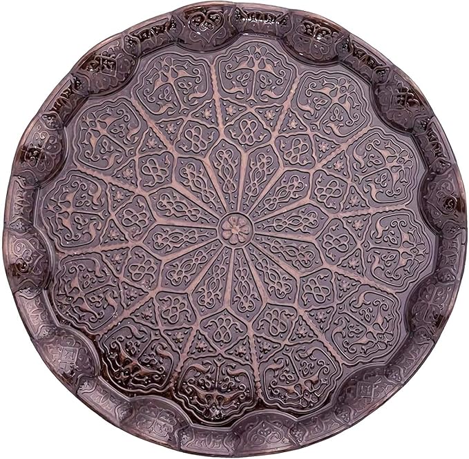 Alisveristime 27 Pc Turkish Greek Arabic Coffee Espresso Cup Saucer Set (Gelincik) (Copper)