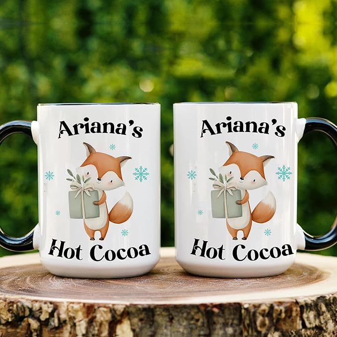 Personalized Custom Photo Coffee Mug – Unique Hot Cocoa Cup with Name – Holiday Christmas Gift for Dad, Mom, Friends – Custom Ceramic Coffee Cup Keepsake