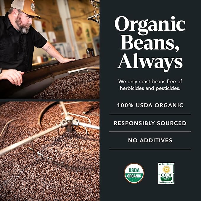 Carmel Valley Coffee Roasting - Whole Bean Coffee Foglifter - Certified Organic French Dark Roast, Premium Coffee - 12 Oz Bag, 1 Pack