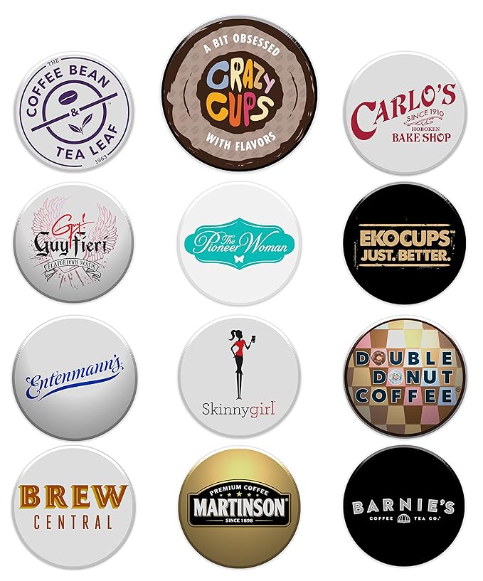 Crazy Cups Variety Pack, Single Serve Pods for Keurig K-Cup, Assorted Flavors like Espresso, Dark Roast, Breakfast Blend, Coffee, 50 Count(Pack of 1)