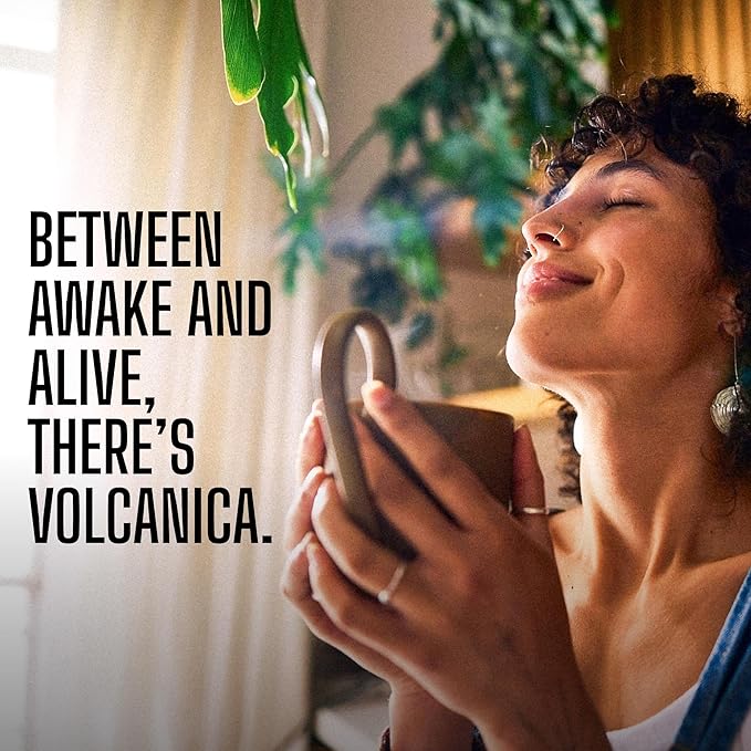 Volcanica Espresso Whole Beans Coffee, Dark Roast 100% Arabica, Espresso Roast, Bold Sweet Flavor, Fresh Roasted, Kosher, Vegan, Gluten-Free, 16 oz